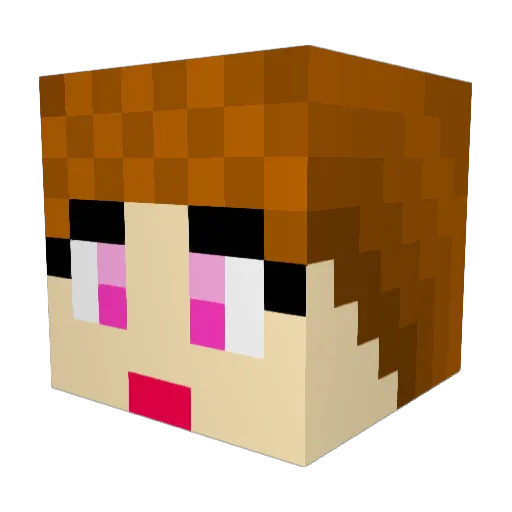 missmorgangrey Minecraft avatar head, 3D render