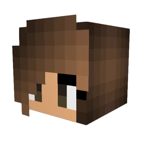 misspinkcreeper Minecraft avatar head, 3D render