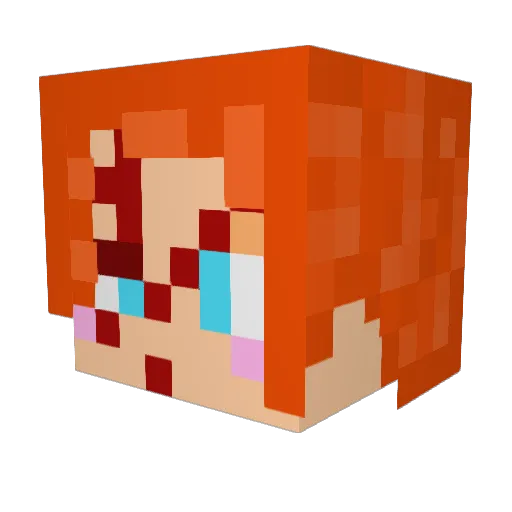 misspoken1 Minecraft avatar head, 3D render