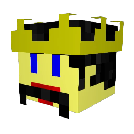 missuseless Minecraft avatar head, 3D render