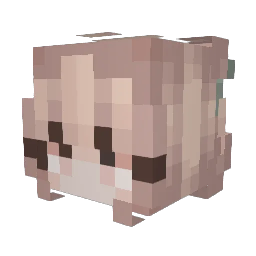 missylol Minecraft avatar head, 3D render