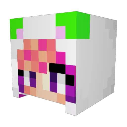 missymisa Minecraft avatar head, 3D render