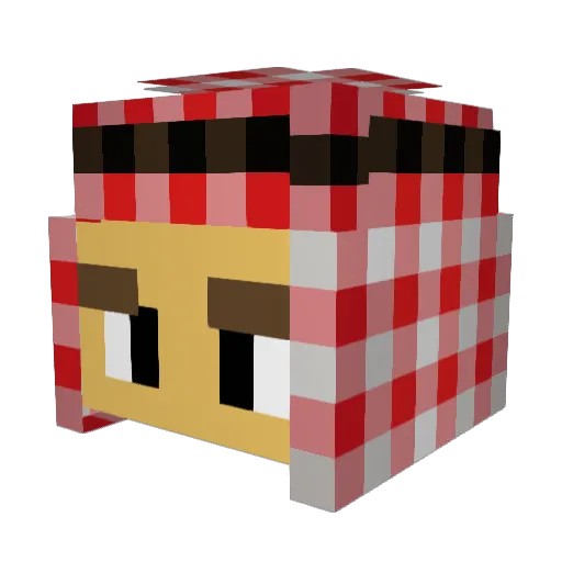 mistadust Minecraft avatar head, 3D render