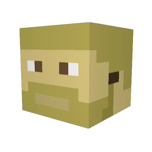 mistah22 Minecraft avatar head, 3D render