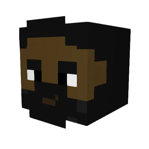 mister_cryalot Minecraft avatar head, 3D render
