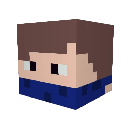mister_ribble Minecraft avatar head, 3D render
