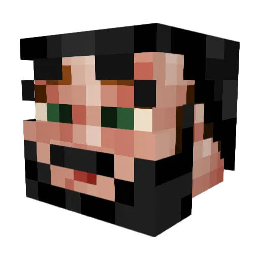 mister_telios Minecraft avatar head, 3D render