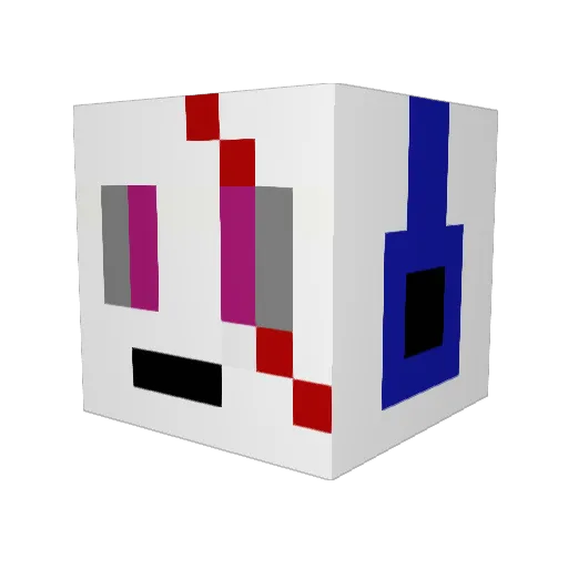 misterfyzer Minecraft avatar head, 3D render