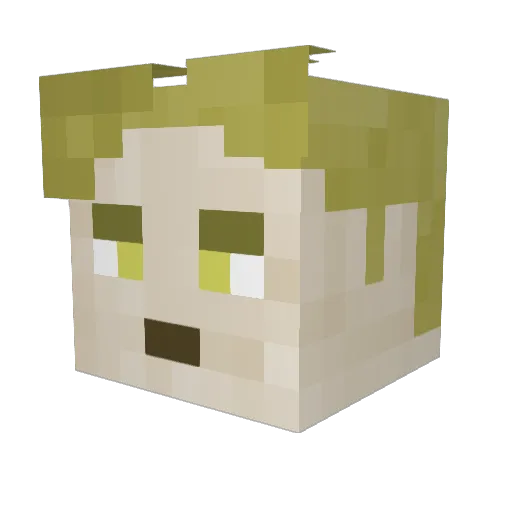 misterguyface Minecraft avatar head, 3D render