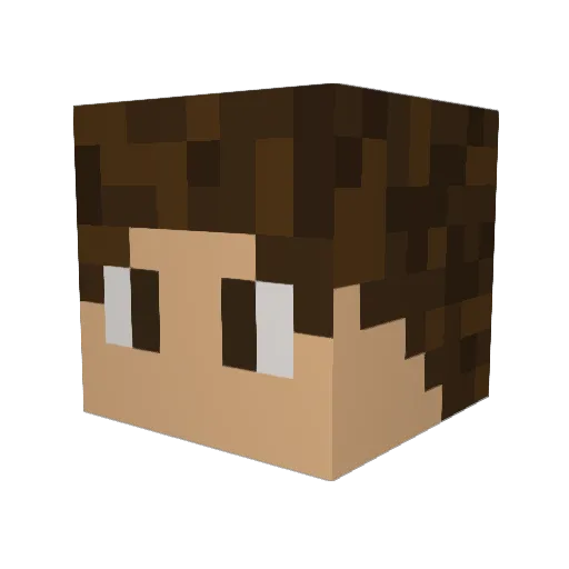 misterhappy_ Minecraft avatar head, 3D render