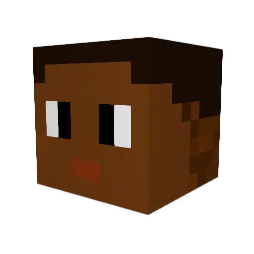 misterphlop Minecraft avatar head, 3D render