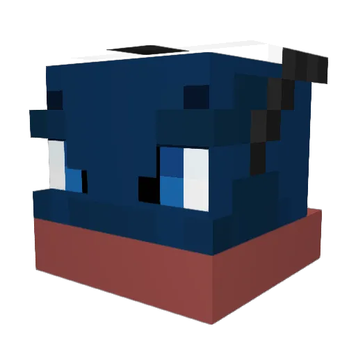 misterpup Minecraft avatar head, 3D render