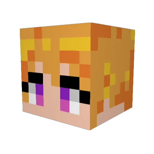 mistersager Minecraft avatar head, 3D render