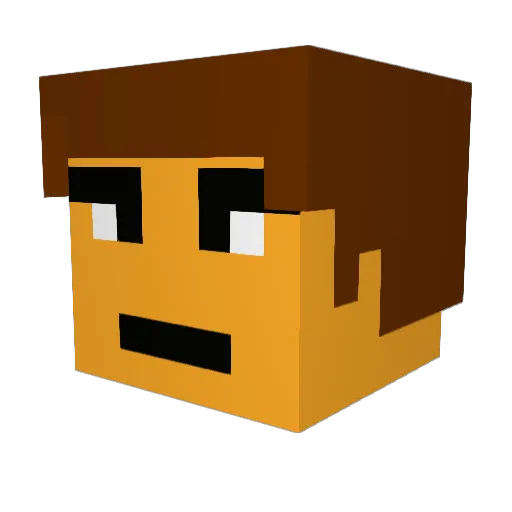 mistfun Minecraft avatar head, 3D render