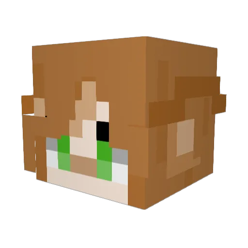 mistgy Minecraft avatar head, 3D render