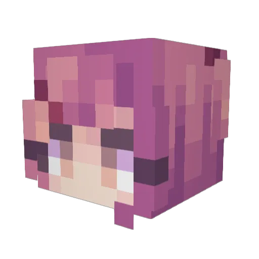 mistial_ Minecraft avatar head, 3D render