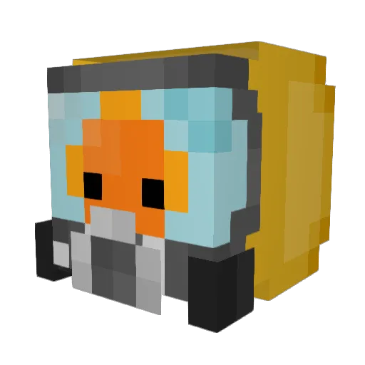 mistical Minecraft avatar head, 3D render