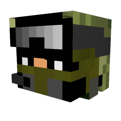 misticnacl Minecraft avatar head, 3D render