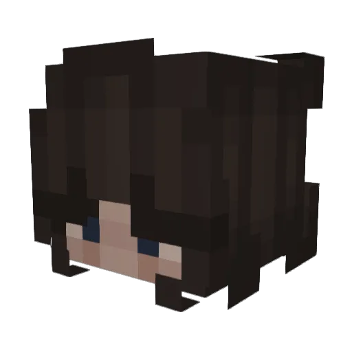 mistlia Minecraft avatar head, 3D render