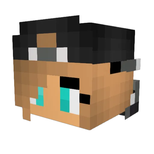 misty1416 Minecraft avatar head, 3D render