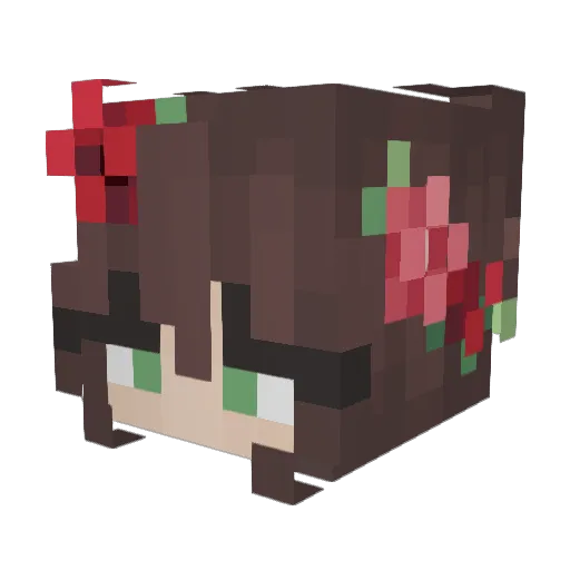mistylovesfood Minecraft avatar head, 3D render