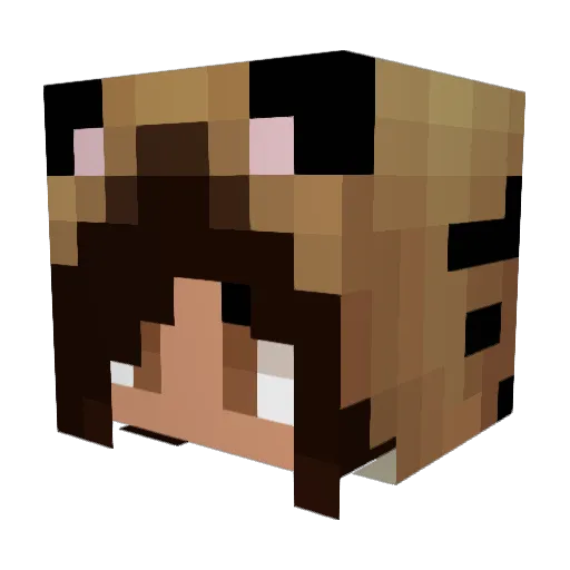 mistymagnolia Minecraft avatar head, 3D render