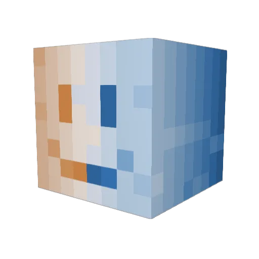 mistysuarus Minecraft avatar head, 3D render