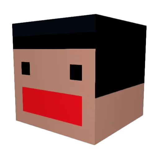 mistz_james Minecraft avatar head, 3D render