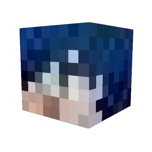 misuke75 Minecraft avatar head, 3D render