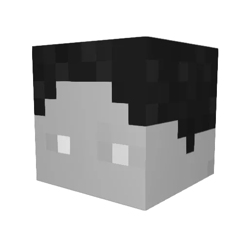 misunderstoood Minecraft avatar head, 3D render