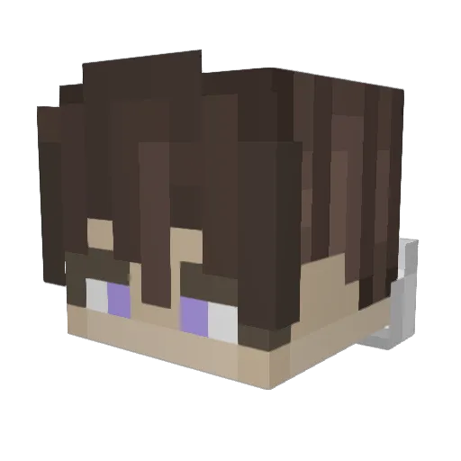 misvor Minecraft avatar head, 3D render