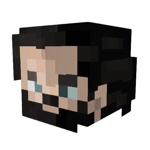 miswrites Minecraft avatar head, 3D render