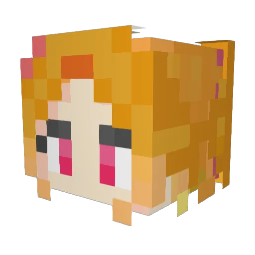 mitamitan Minecraft avatar head, 3D render