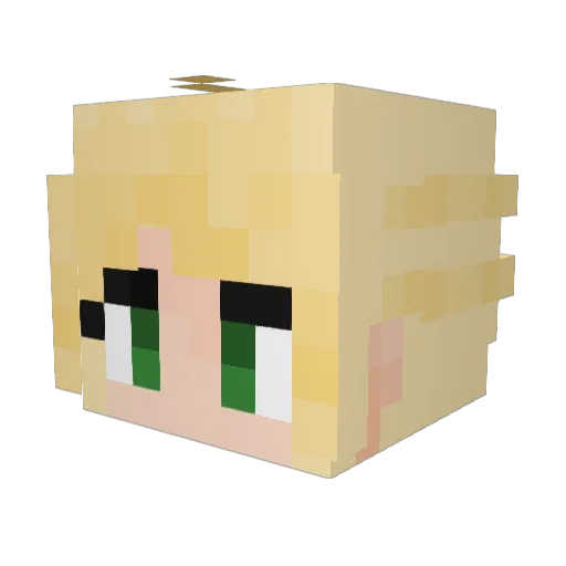mitatsuki Minecraft avatar head, 3D render