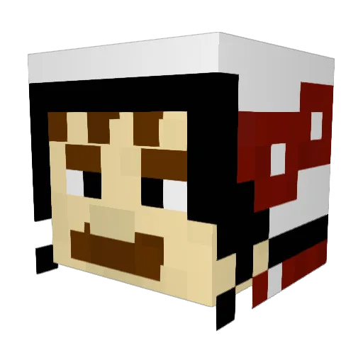 mitch233 Minecraft avatar head, 3D render