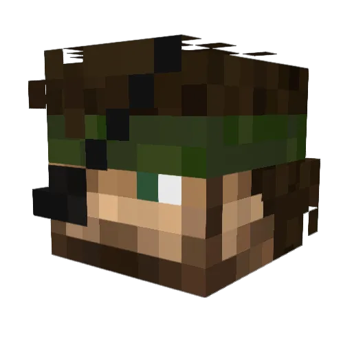 mitch4311 Minecraft avatar head, 3D render