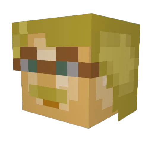 mitchbigg Minecraft avatar head, 3D render