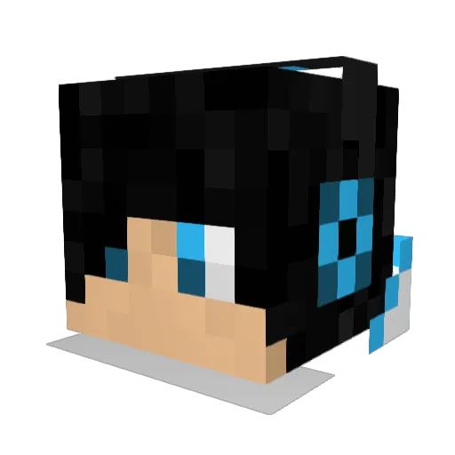 mitchel_pj Minecraft avatar head, 3D render
