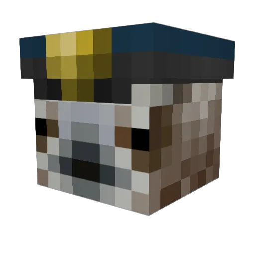 mitchelljackass Minecraft avatar head, 3D render