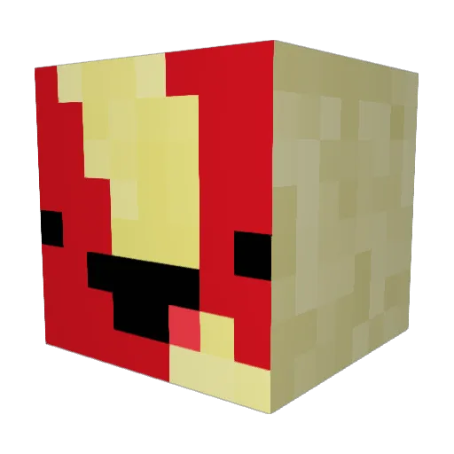 mitchwag Minecraft avatar head, 3D render