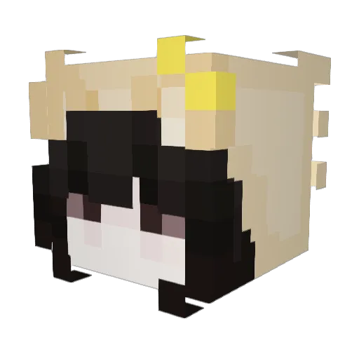 mitcross Minecraft avatar head, 3D render