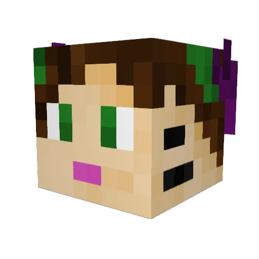 miteine Minecraft avatar head, 3D render