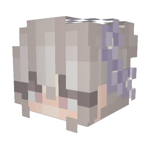 mitena_ Minecraft avatar head, 3D render