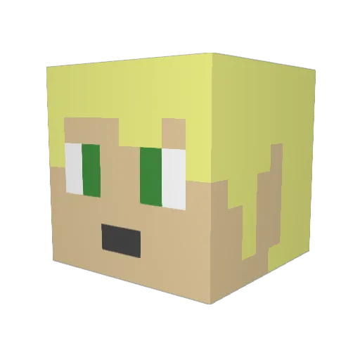 mith1300 Minecraft avatar head, 3D render