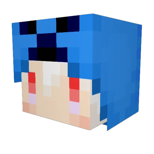 mitiba33 Minecraft avatar head, 3D render