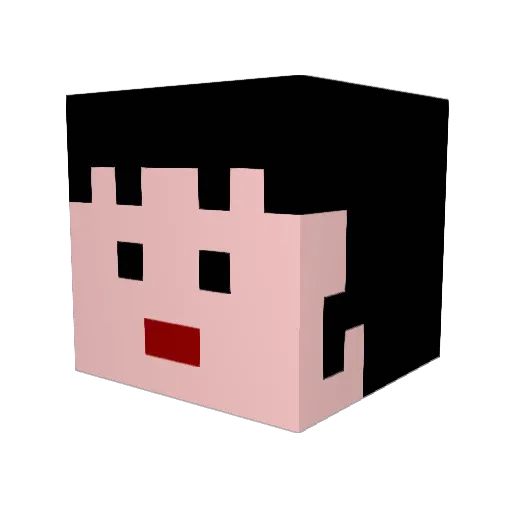 mitikusa0 Minecraft avatar head, 3D render