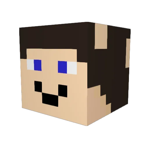 mitioxx Minecraft avatar head, 3D render