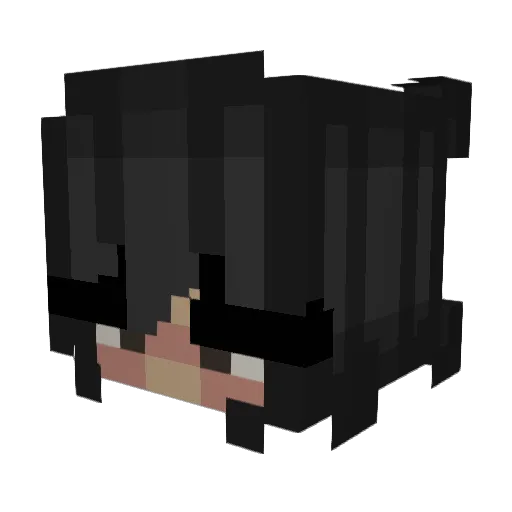 mitochondrea Minecraft avatar head, 3D render