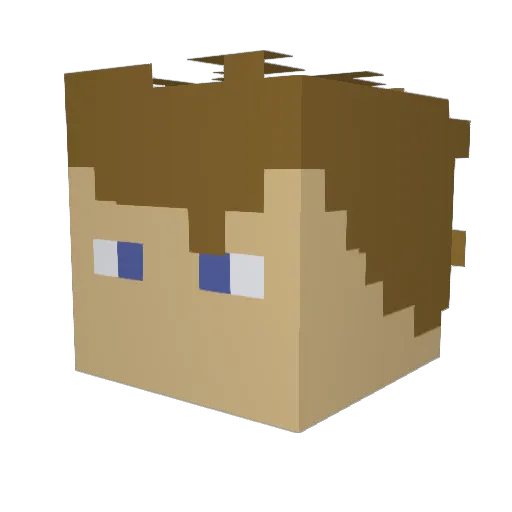 mitoma2201 Minecraft avatar head, 3D render