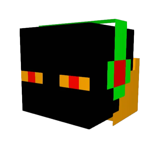mitoor Minecraft avatar head, 3D render